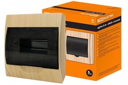 TDM ELECTRIC SQ0901-0014 Бокс ЩРН-П-8 модулей навесной пластик IP41 "Эко" (сосна) TDM